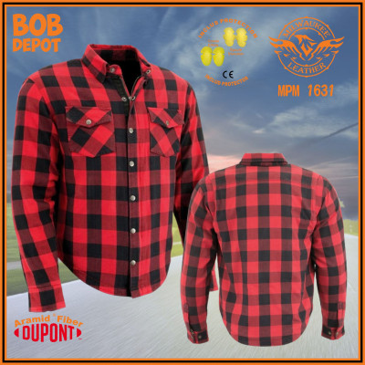 Chemise de Motard Renforcé avec Aramid® Kevlar® de DuPont™