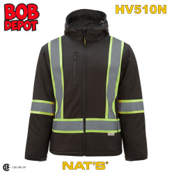 Manteau de Sécurité en Softshell en Softshell - Noir/Hi-Viz