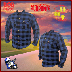 Chemise de Motard Renforcé avec Aramid® Kevlar® de DuPont™