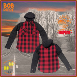 Chemise de Moto capuchon Renforcé avec Aramid Kevlar DuPont™