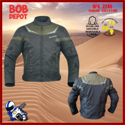 Manteau de Moto DAKAR ÉDITION  - Noir/Kaki