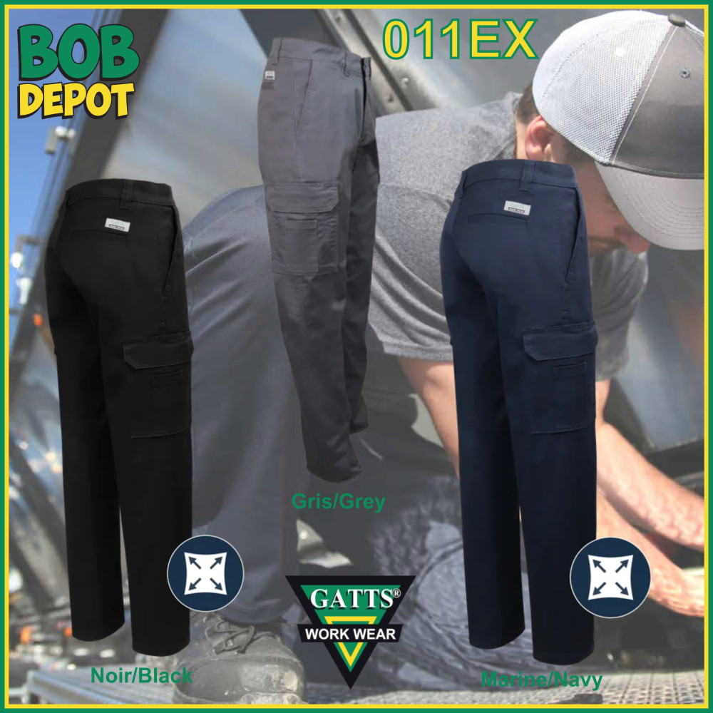 Pantalon de travail cargo extensible pour homme - Gatts