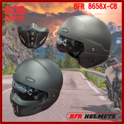 Casque de Moto Modulable/Visage Ouvert CARBON