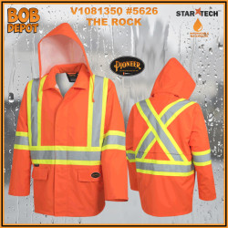 Manteau «THE ROCK» en Polyester Oxford 300D -Orange/Hi-Viz