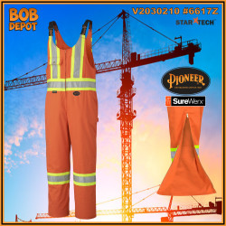 Salopette de Sécurité 7 OZ Polyestyer - Orange/Hi-Viz