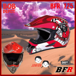 Casque Hors-Route Junior - Rouge/Noir