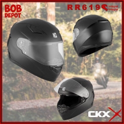 Casque de Moto Intégral RR619 Solid - Noir