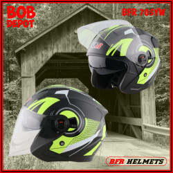 Casques de Moto Visage Ouvert - Noir/Jaune