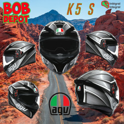 Casque de Moto Intégral K5 S TEMPEST - Noir/Argent