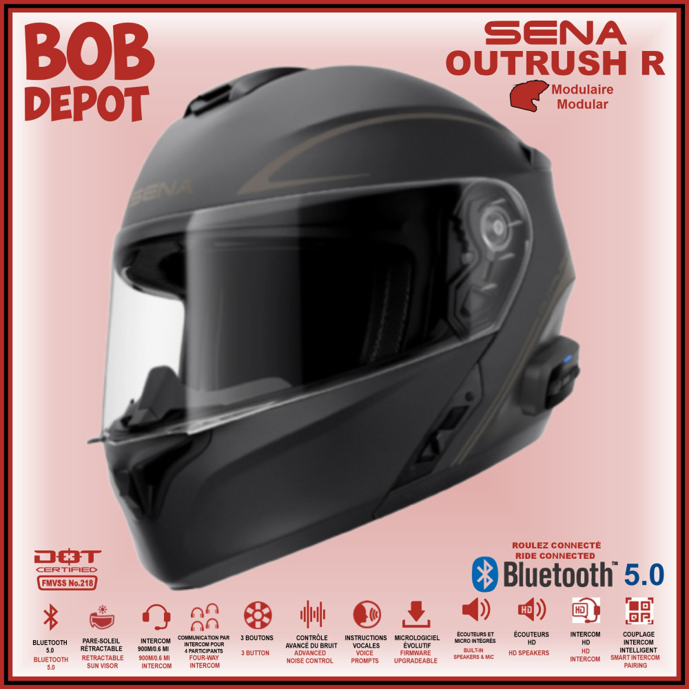 Casque de moto Bluetooth Anti-interférence, haut-p – Grandado