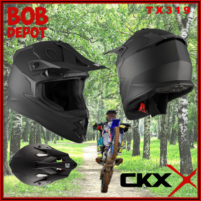 Casque Hors-Route TX319 Solid - Noir Mat