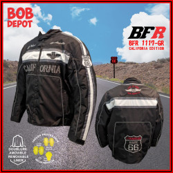 Manteau de Moto ROUTE 66 CALIFORNIA EDITION - Noir/Gris