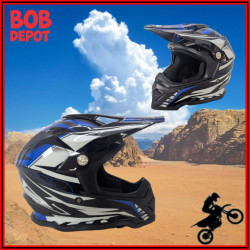 Casque Hors-Route - Noir/Bleu