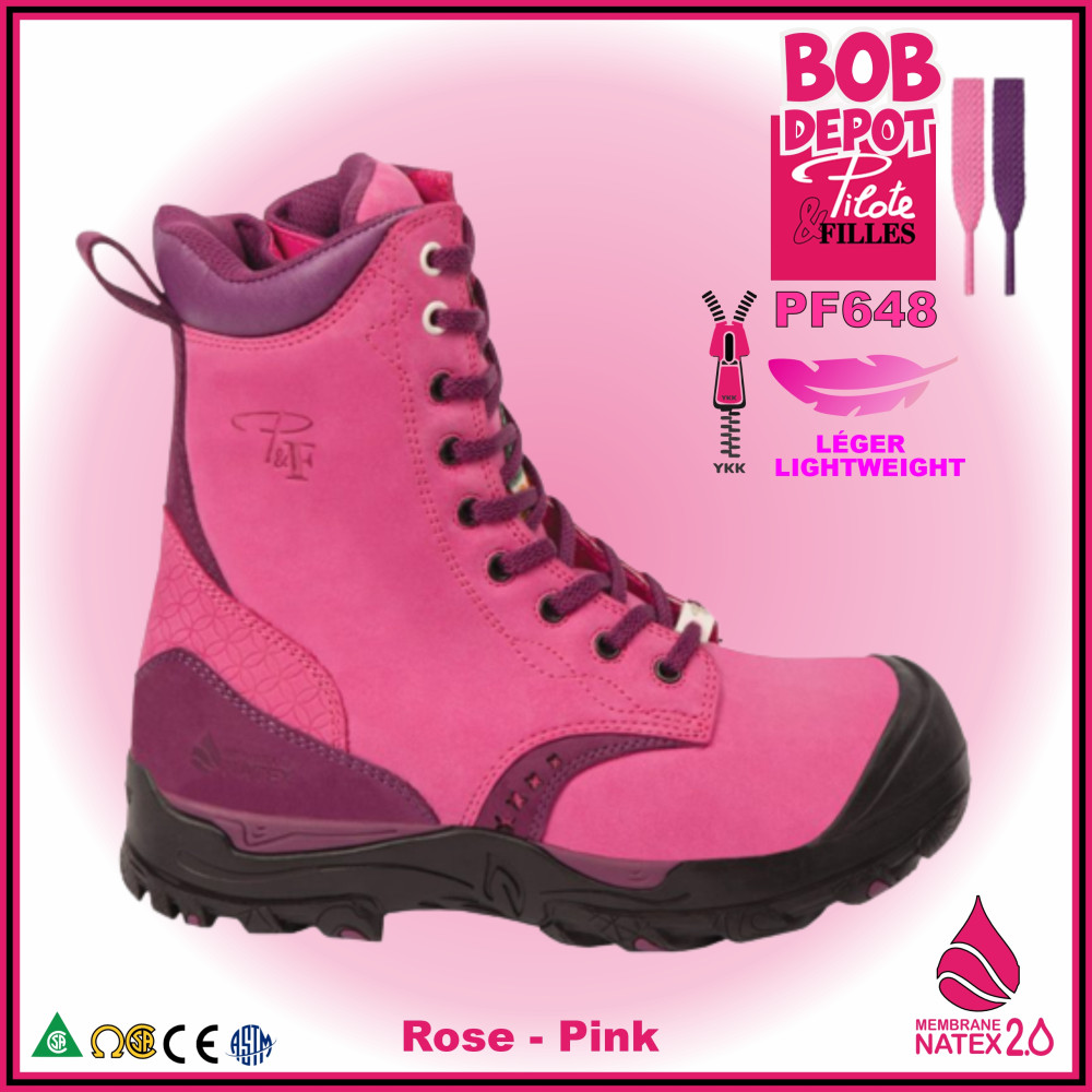 Bottes de travail discount rose