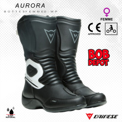 Bottes de Moto AURORA LADY - Noir/Blanc