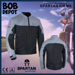 Manteau de Moto SPARTAN AIR MS - Gris/Noir