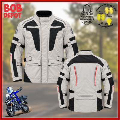 Manteau de Moto en CORDURA - avec Doublure Amovible.