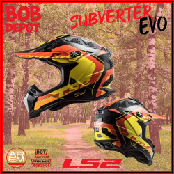 Casques Hors-Route SUBVERTER EVO ARCHED - Jaune/Noir/Orange