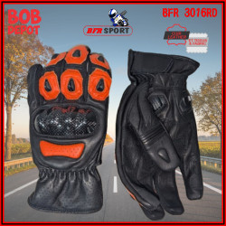 Gants de Moto en Cuir/Tissus avec Protection