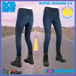 Pantalon de Moto SUPER JEGGING WS Court - Indigo