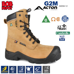 Bottes de Travail G2M en Cuir Nubuck & Sans Métal - Tan