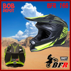 Casque Hors-Route Noir Mat/Hi-Viz