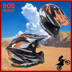 Casque Hors-Route - Noir/Orange