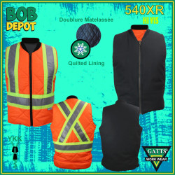 Veste Sans Manches Doublée Réversible Hi-Viz