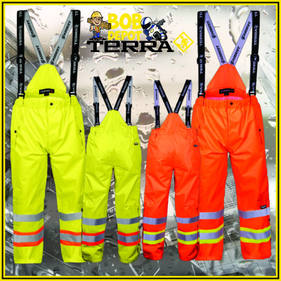 Pantalon de Pluie avec Bretelles Amovible - Hi/Viz