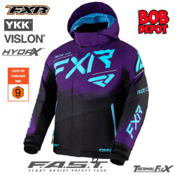 Manteau Motoneige CH BOOST FX - Noir/Violet/Bleu Ciel