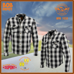 Chemise de Motard Renforcé avec Aramid® Kevlar® de DuPont™