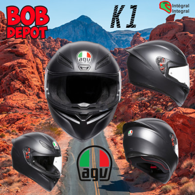 Casque de Moto Integral K1 - Noir Mat