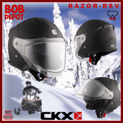 Casque de Motoneige Ouvert RAZOR RSV Solid VD - Noir Mat