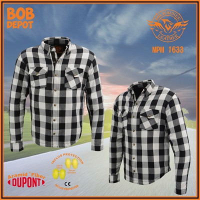 Chemise de Motard Renforcé avec Aramid® Kevlar® de DuPont™