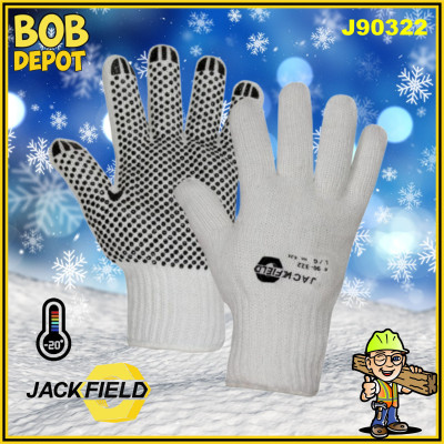 Gants de Tricot avec Point PVC - Doublé