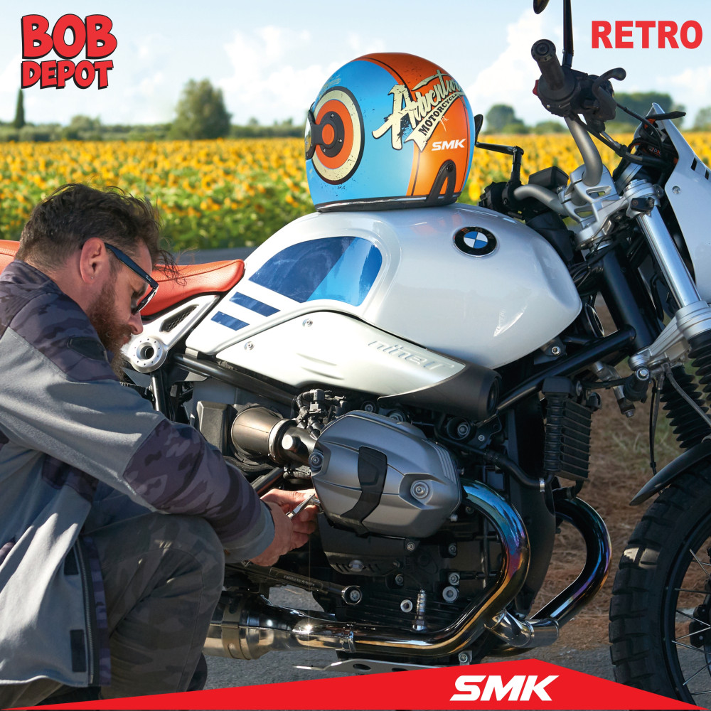 Casque moto jet Retro seven - Les Bikeuses