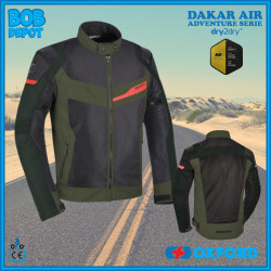 Manteau de Moto DAKAR D2D AIR MS - Noir/Vert