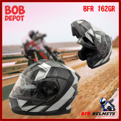 Casque de Moto Modulaire - GRAPHIC BLANC