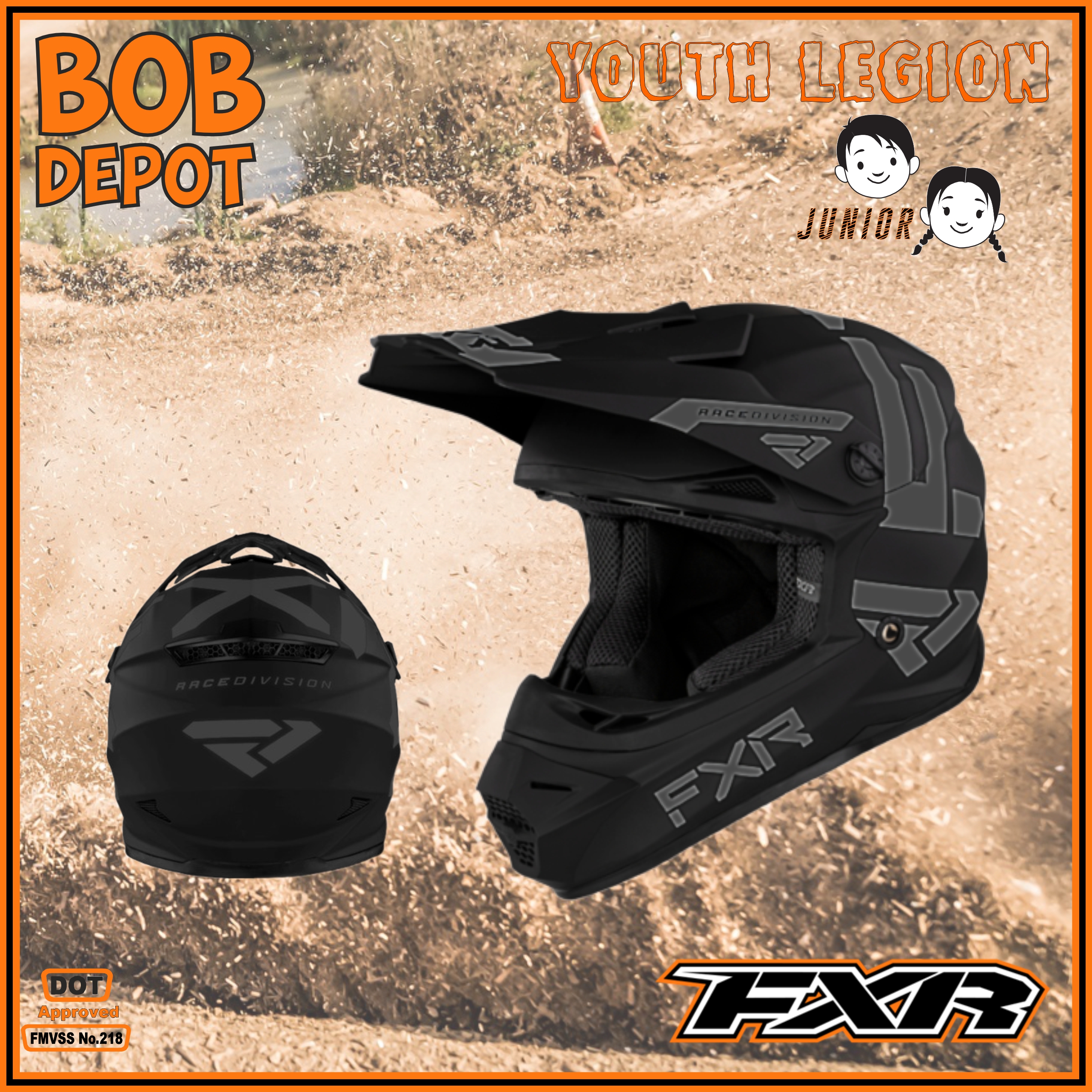 Casque Hors-Route YOUTH LEGION - Black Ops