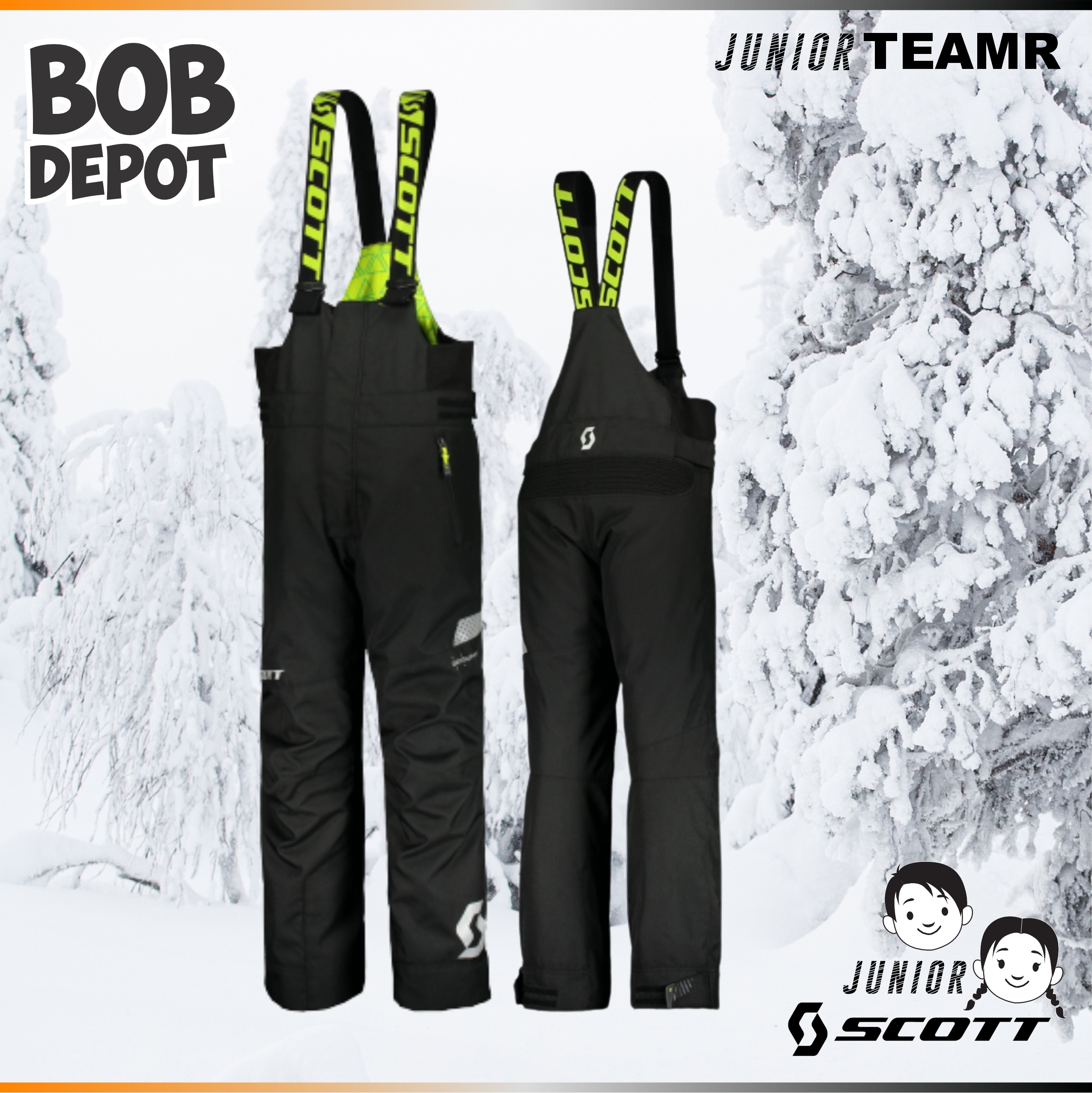 Pantalon de Motoneige TEAM R - Noir