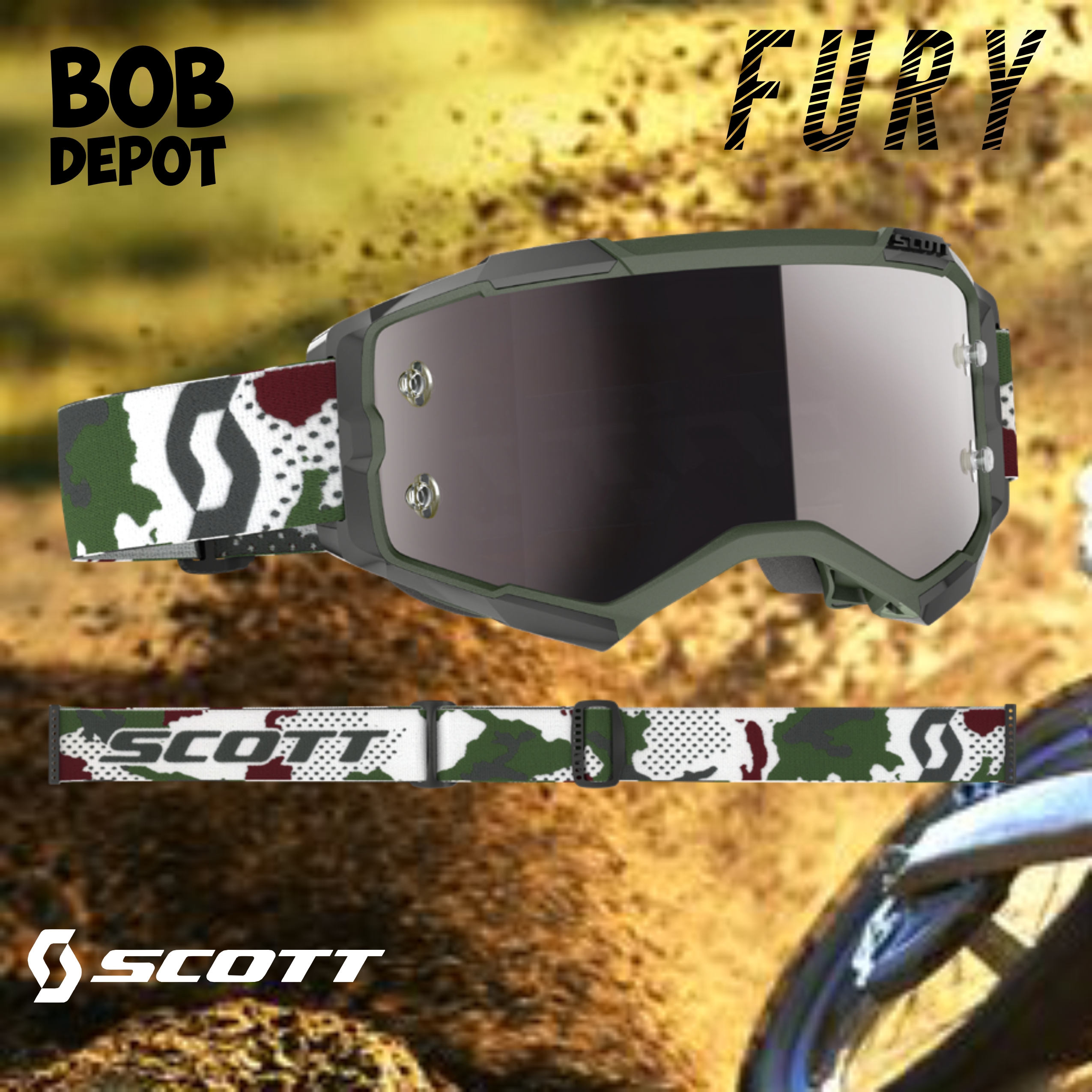 Lunettes/Goggles FURY - Lentille Argent Chrome