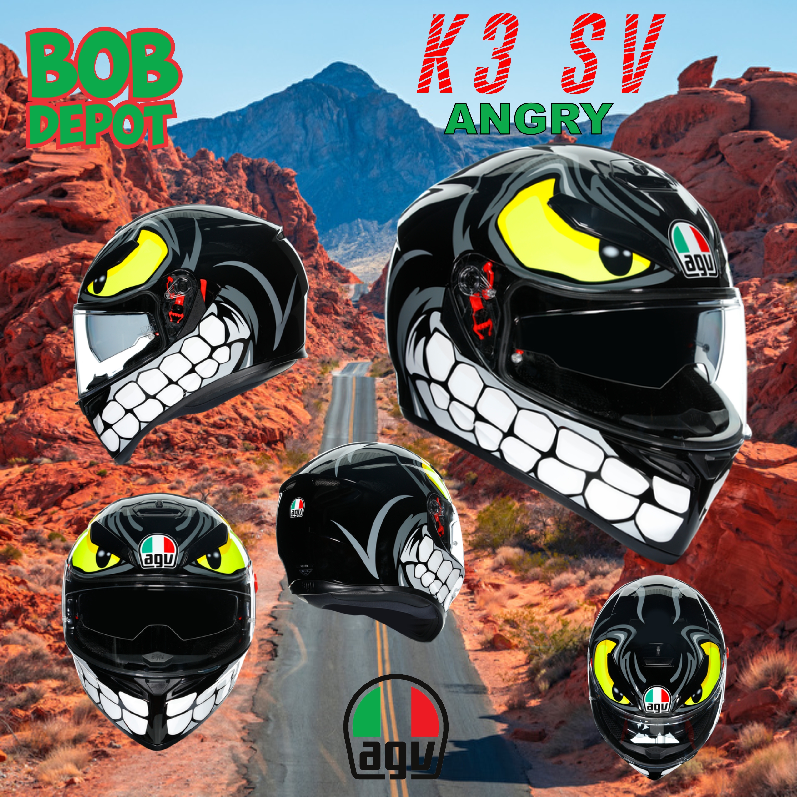 Casque de Moto Integral K3 SV - ANGRY
