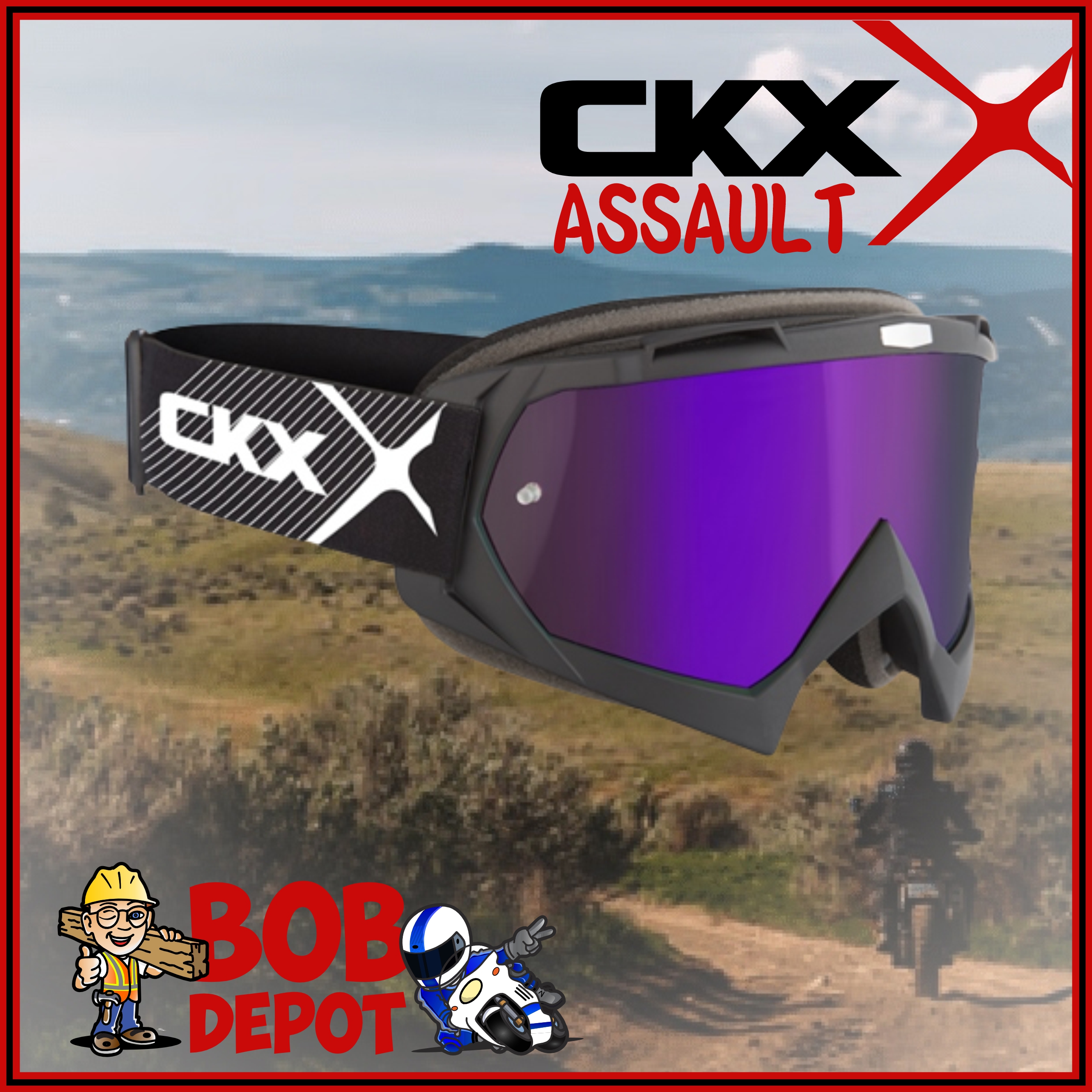 Lunettes/Goggles ASSAULT - Mauve Fumé