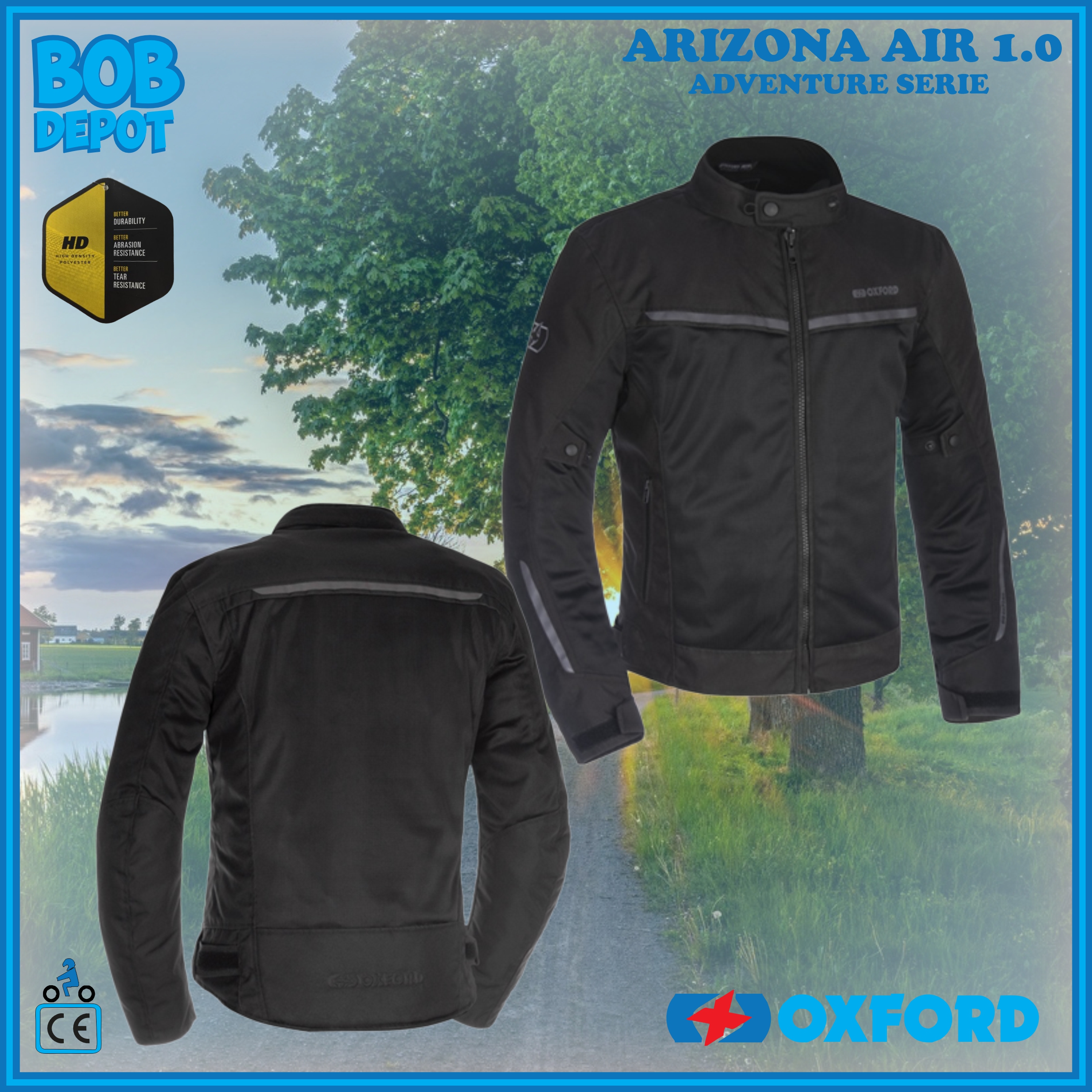 Manteau de Moto ARIZONA 1.0 MS AIR - Noir