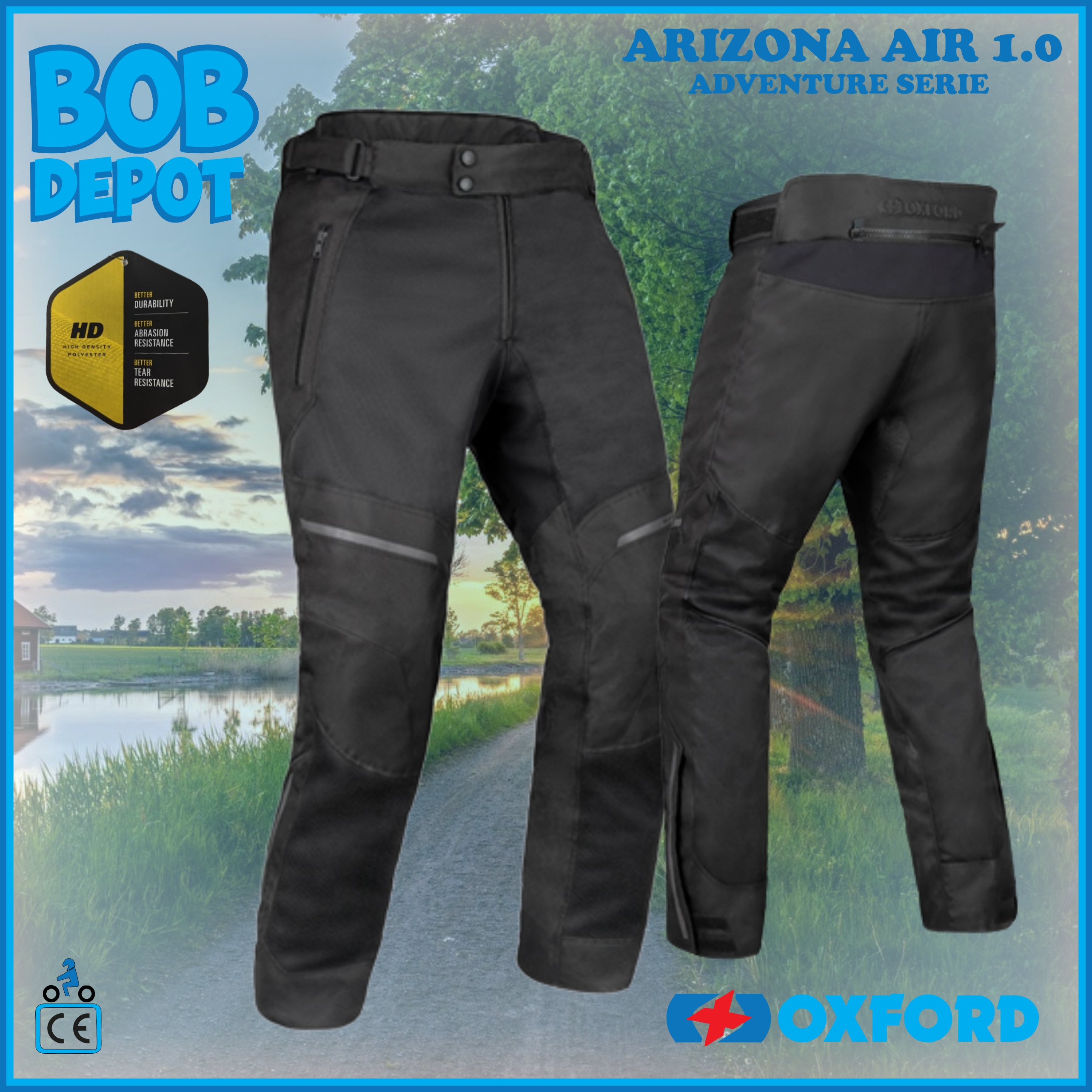 Pantalon de Moto ARIZONA 1.0 MS AIR - Noir