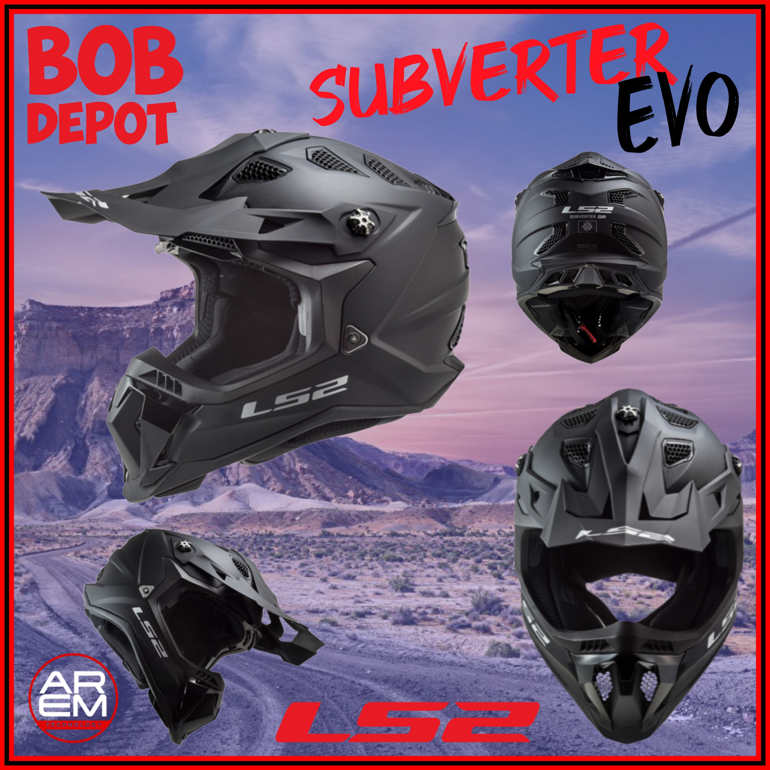Casques Hors-Route SUBVERTER EVO Solid - Blackout