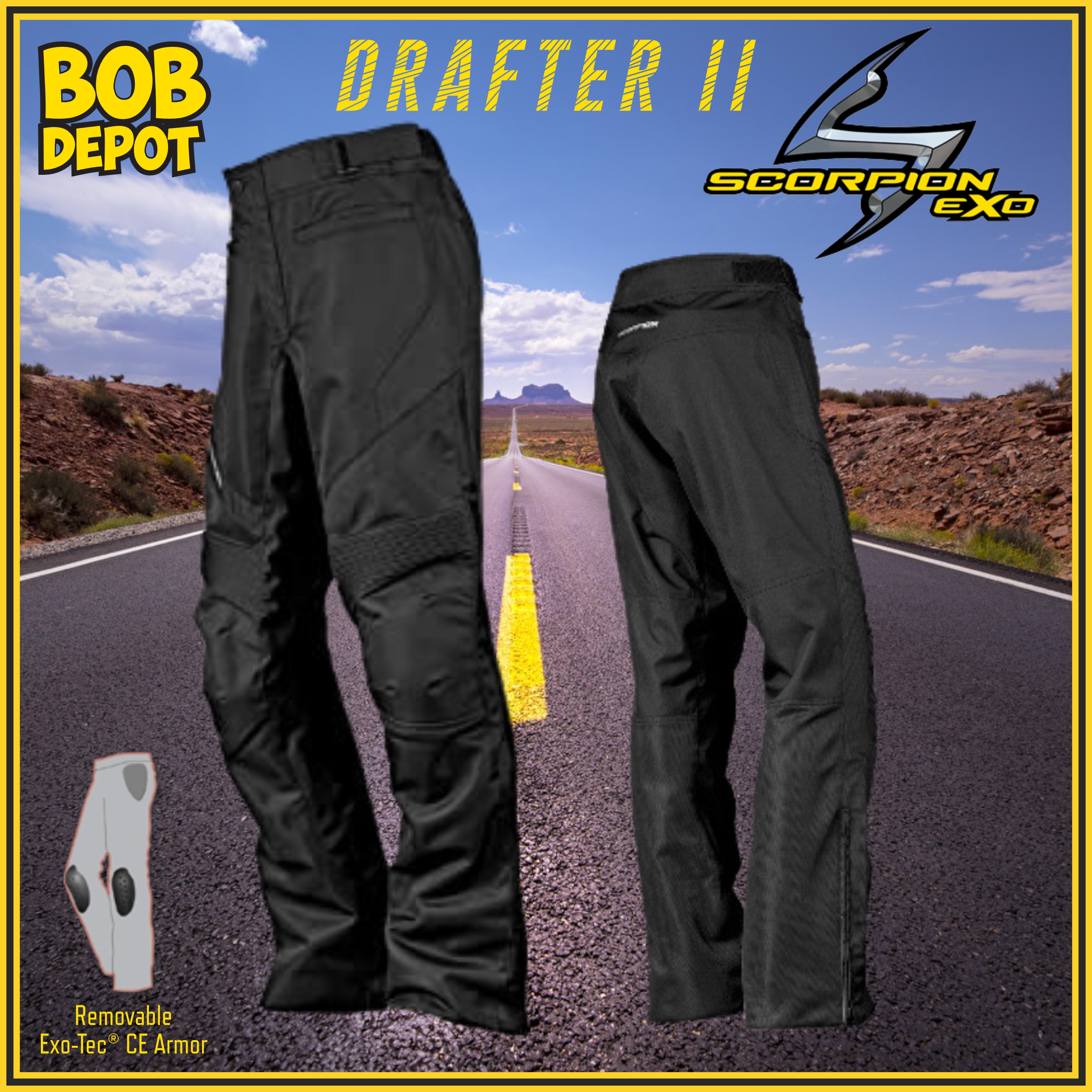Pantalons de moto DRAFTER II - Noir