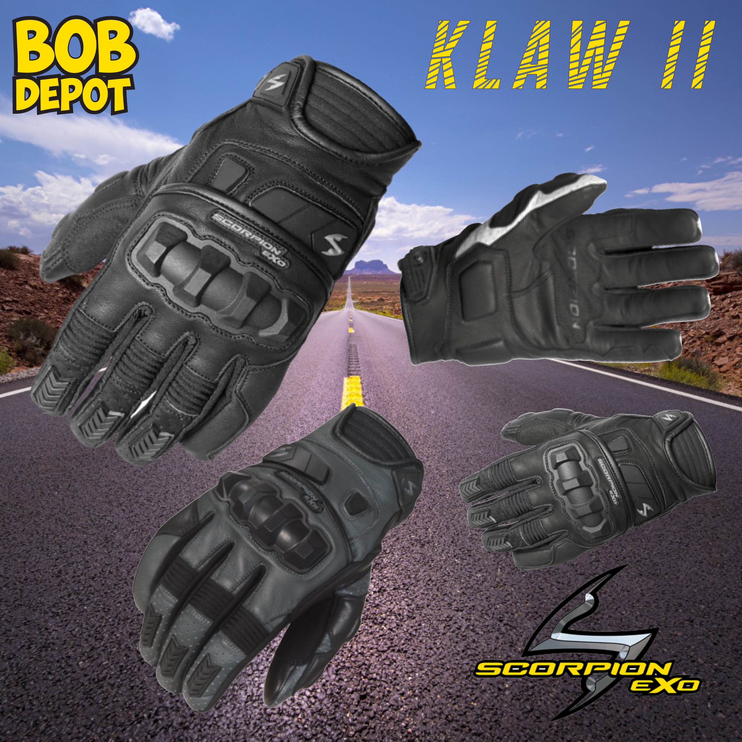 Gants de Moto KLAW II - Noir